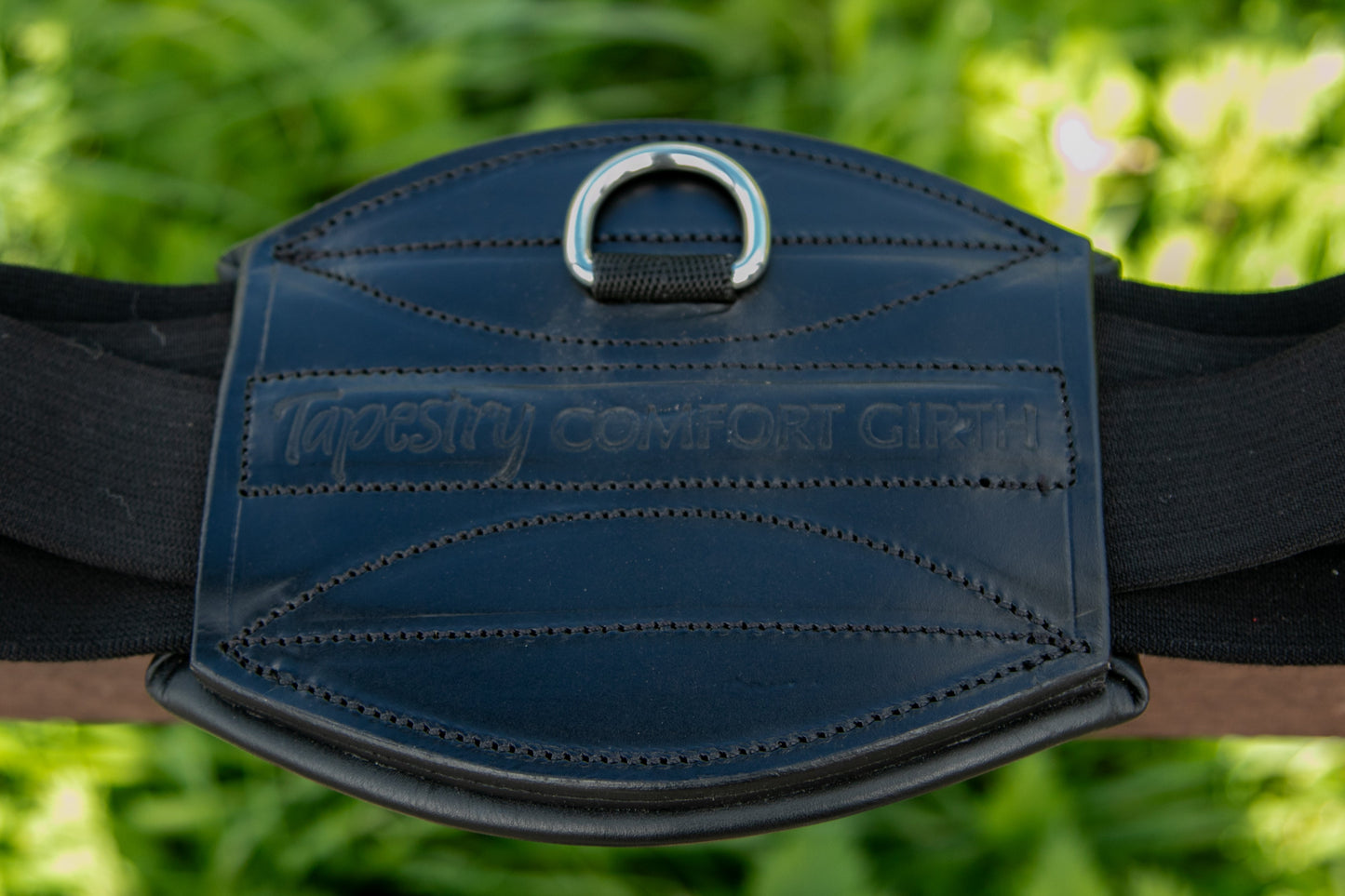 Tapestry leather dressage girth