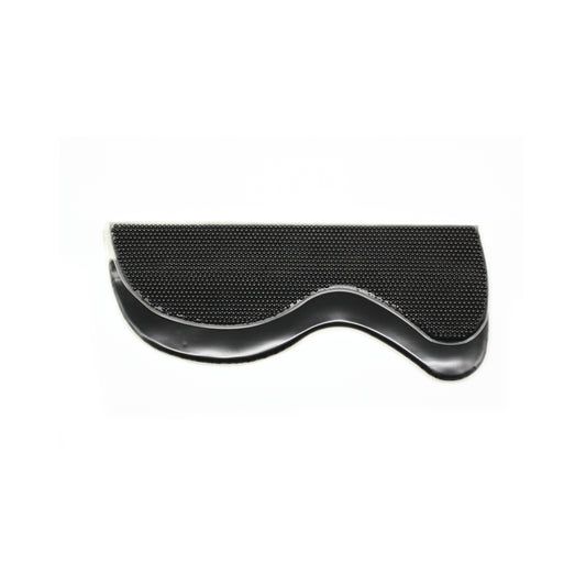 Black coloured saddle pad design for specifically for ponies comfort
