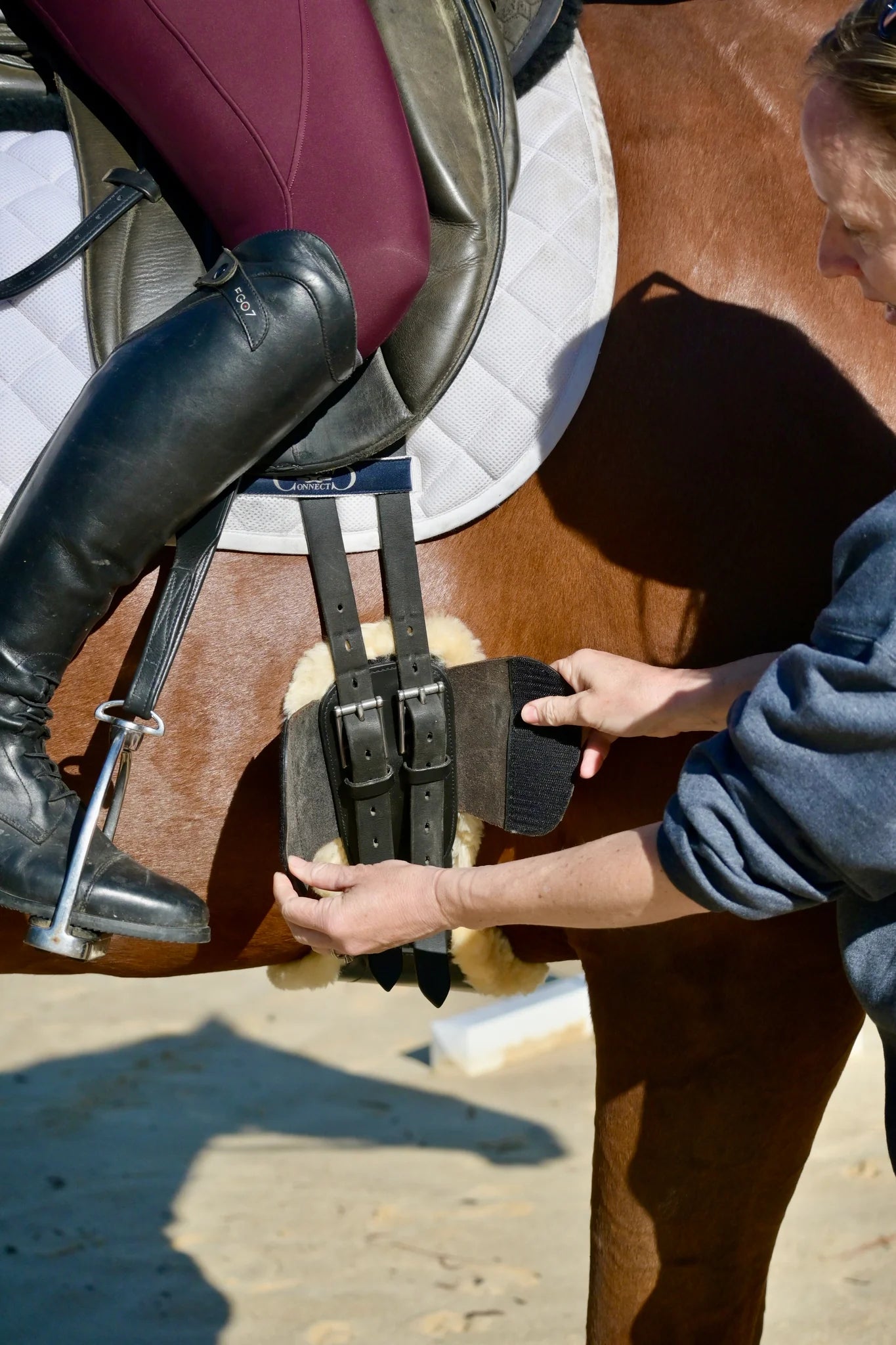 Correct Connect Removable Genuine Sheepskin Pads for Short Comfort Girth