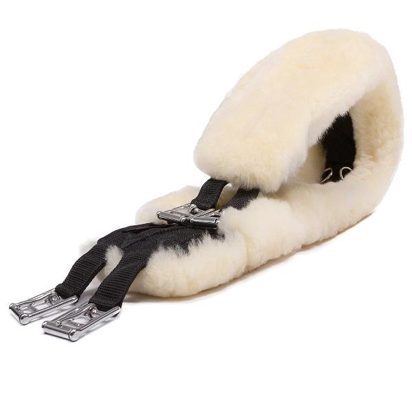 Sheepskin Long girth - Contoured - Black/natural