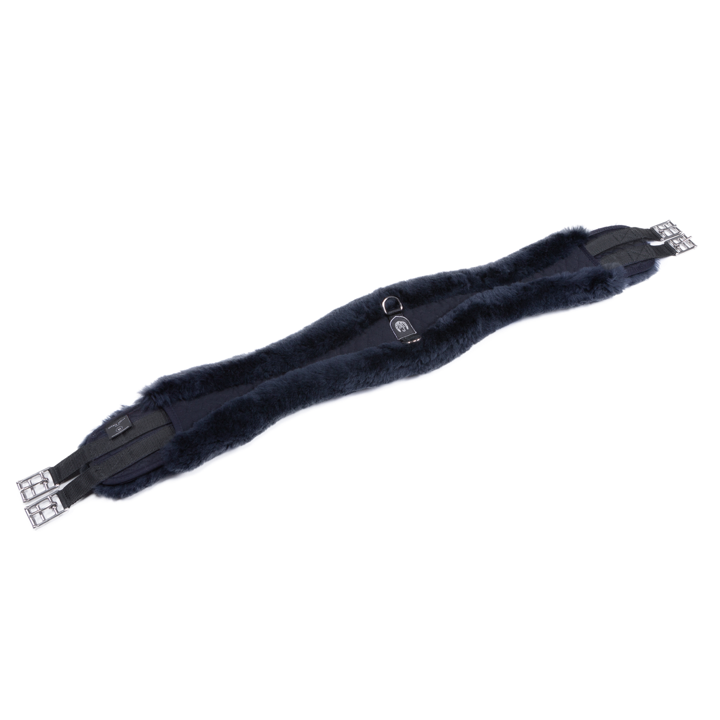 Sheepskin Long girth - Contoured - Black/charcoal