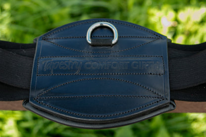Tapestry leather dressage girth