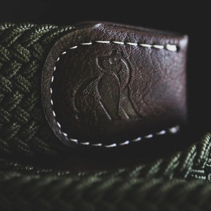 Woven Belt - White Fine Stripe