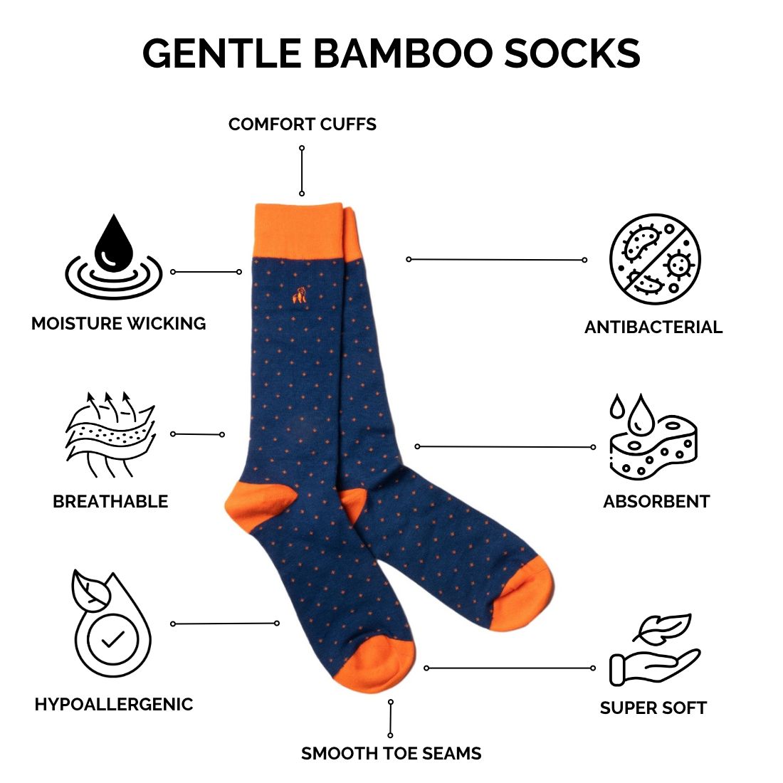 Flamingo Bamboo Socks (Comfort Cuff)