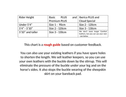 Comfort Stirrup Leathers for our Bareback pads
