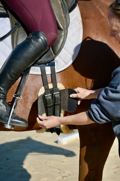 Correct Connect Removable Genuine Sheepskin Pads for Short Comfort Girth