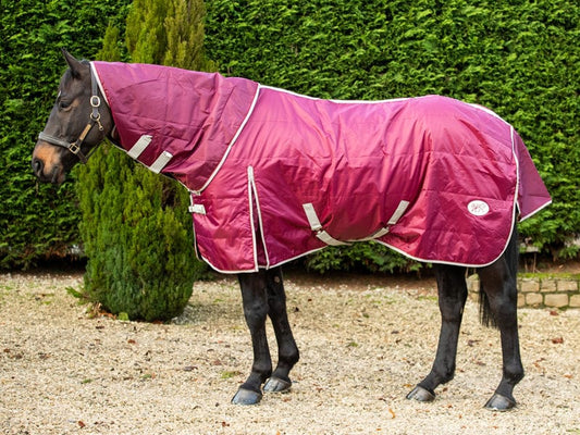 100g Stable Rug With Detachable Neck - Burgundy