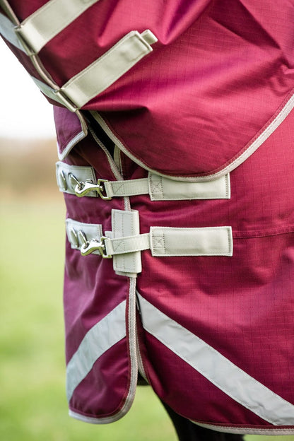 0g Detachable Neck Turnout Rug - Burgundy