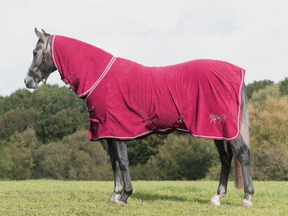 Fleece Rug With Neck Cover - Burgundy