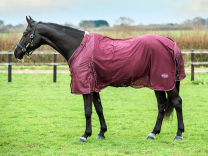 Mesh Fly Rug - Burgundy