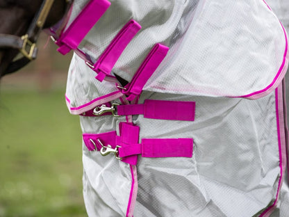 Nylon Fly Cool Rug - Grey/Mulberry