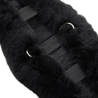 Sheepskin Dressage girth - Contoured - Black/charcoal