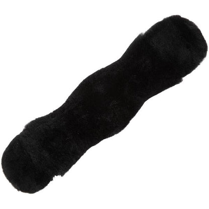 Sheepskin Dressage girth - Contoured - Black/charcoal