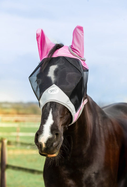 Horse Fly Mask - Baby Pink
